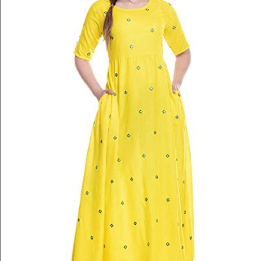 Beautiful mirror work dress